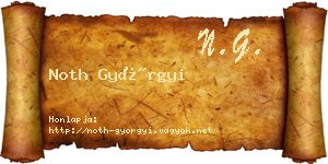 Noth Györgyi névjegykártya
